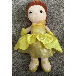 Disney Baby Green Eyed Princess Belle 2021 Plush Toy Doll 17"H Crinkle Feet